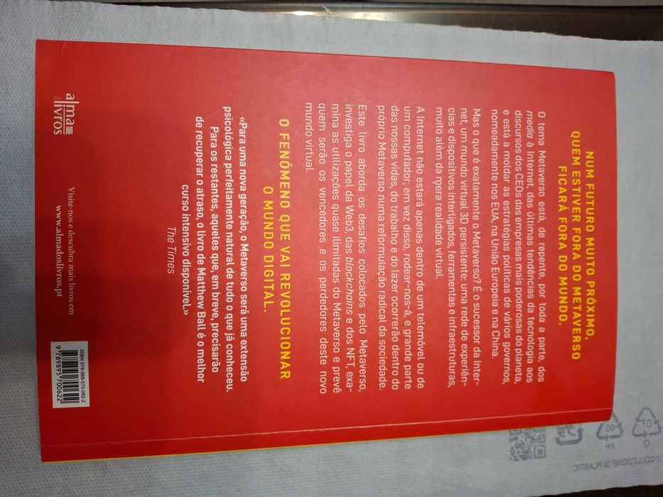 Livro Metaverso de Matthew Ball