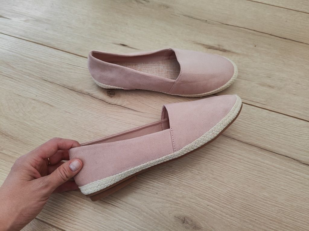 Nowe różowe espadryle 39