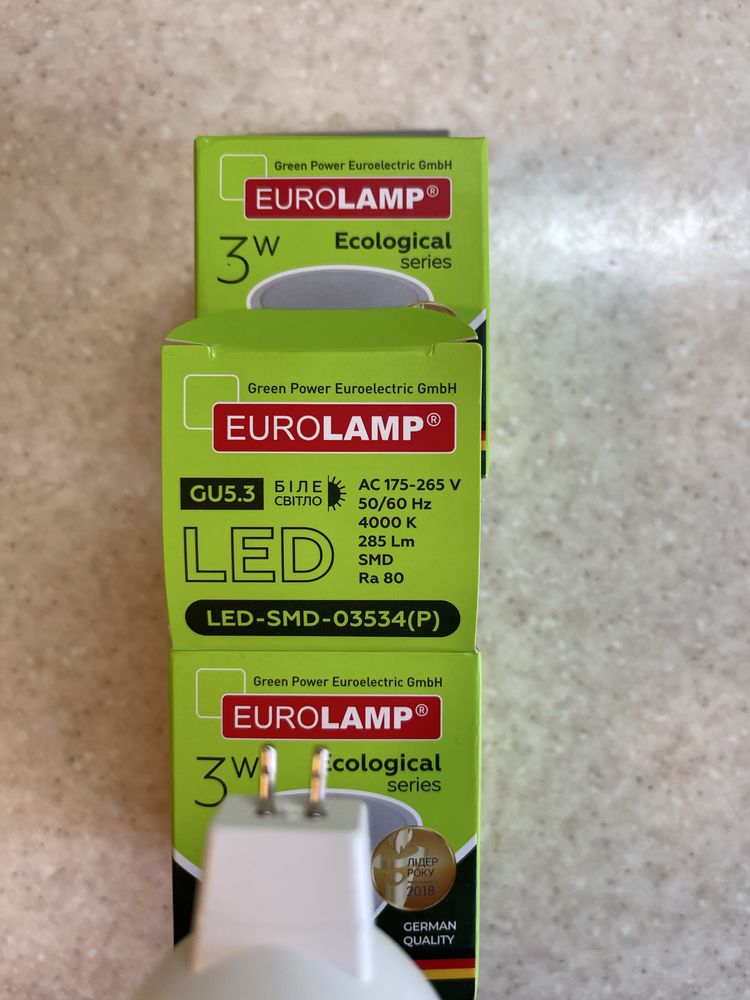 світлодіодна лампа EUROLAMP EKO MR16 3W GU5.3 3000 (LED-SMD-03533(E))