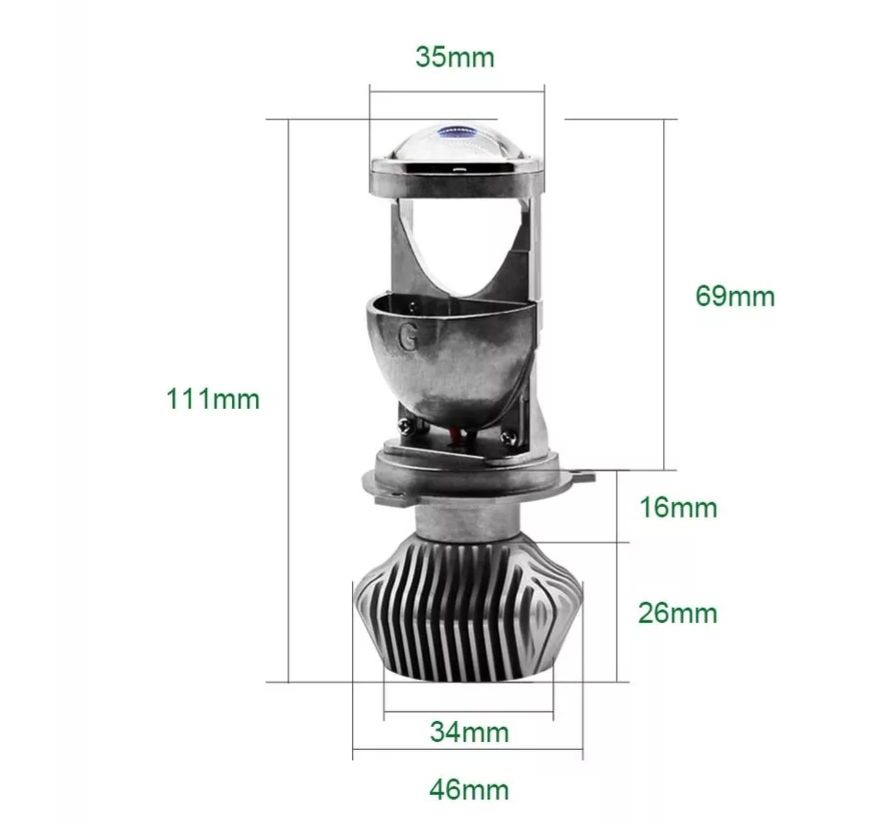 Мощные mini LED линзы лампы ( лампочки) Н7 Н4 в Фары