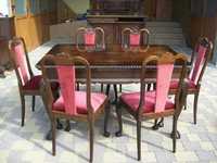 Гарнитур стулья стол деревянный массив орех из Голландии