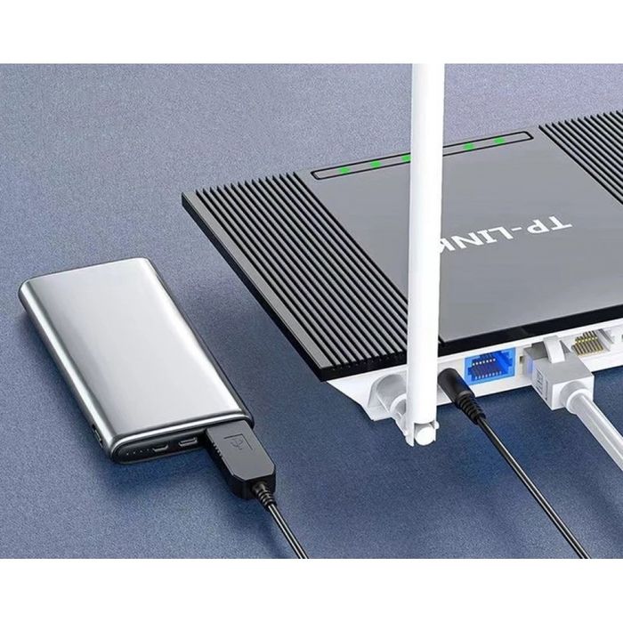 Кабель для роутера від повербанка з перетворювачем на 12V