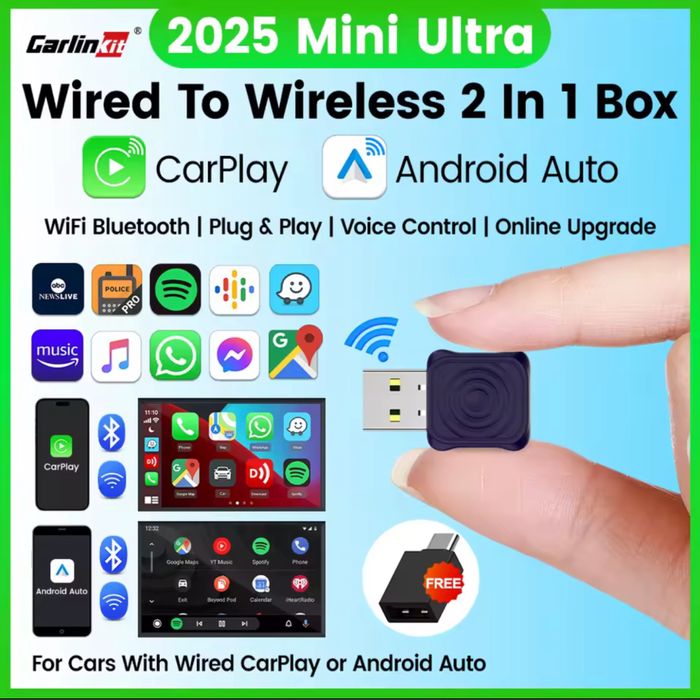 Carlinkit 5.0 Mini Ultra адаптер carplay androidauto
