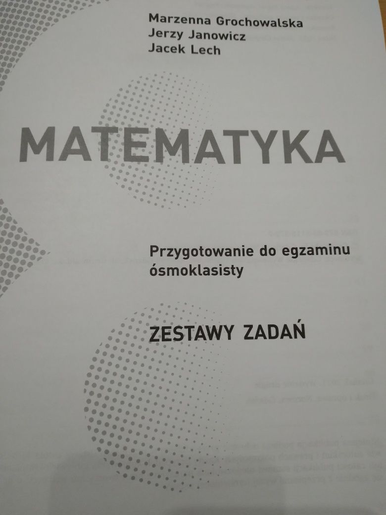 Matematyka zestawy zadań do egzaminu ósmoklasisty Grochowalska