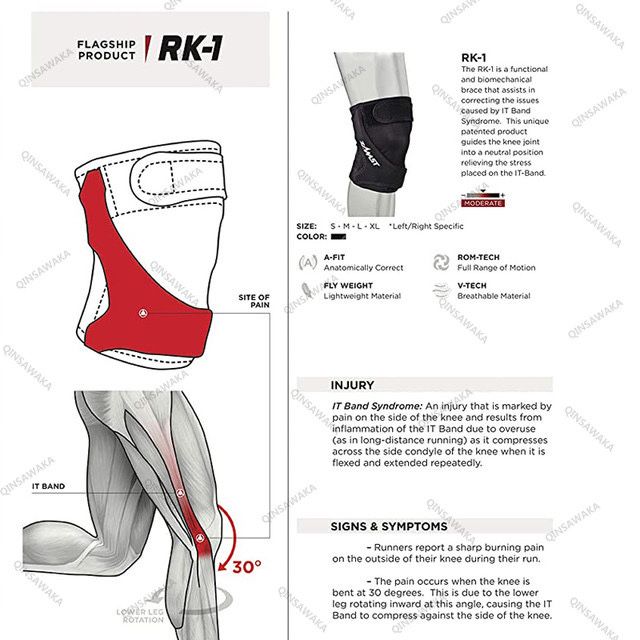 Спортивный коленный бандаж ZAMST RK-1 р. M (правый, левый) наколенник