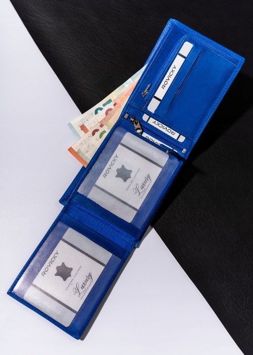 duży, skórzany portfel męski bez zapięcia - always wild