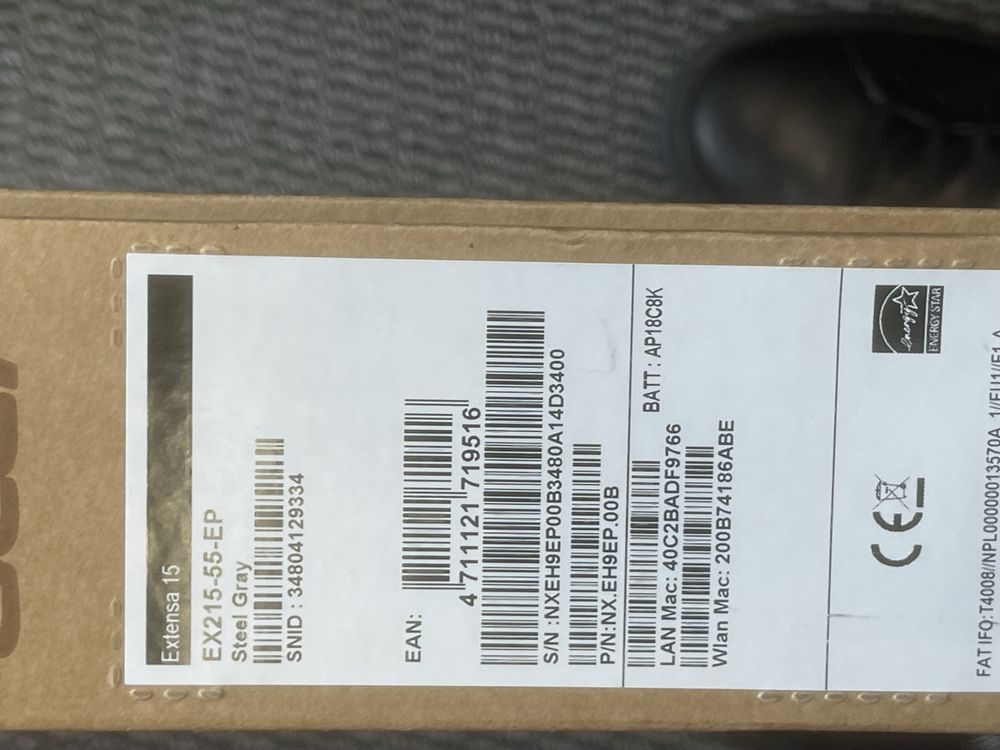 Laptop acer  extensa15  i5 16 ram 512 ssd jak nowy