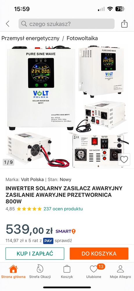 Inventer solarny volt