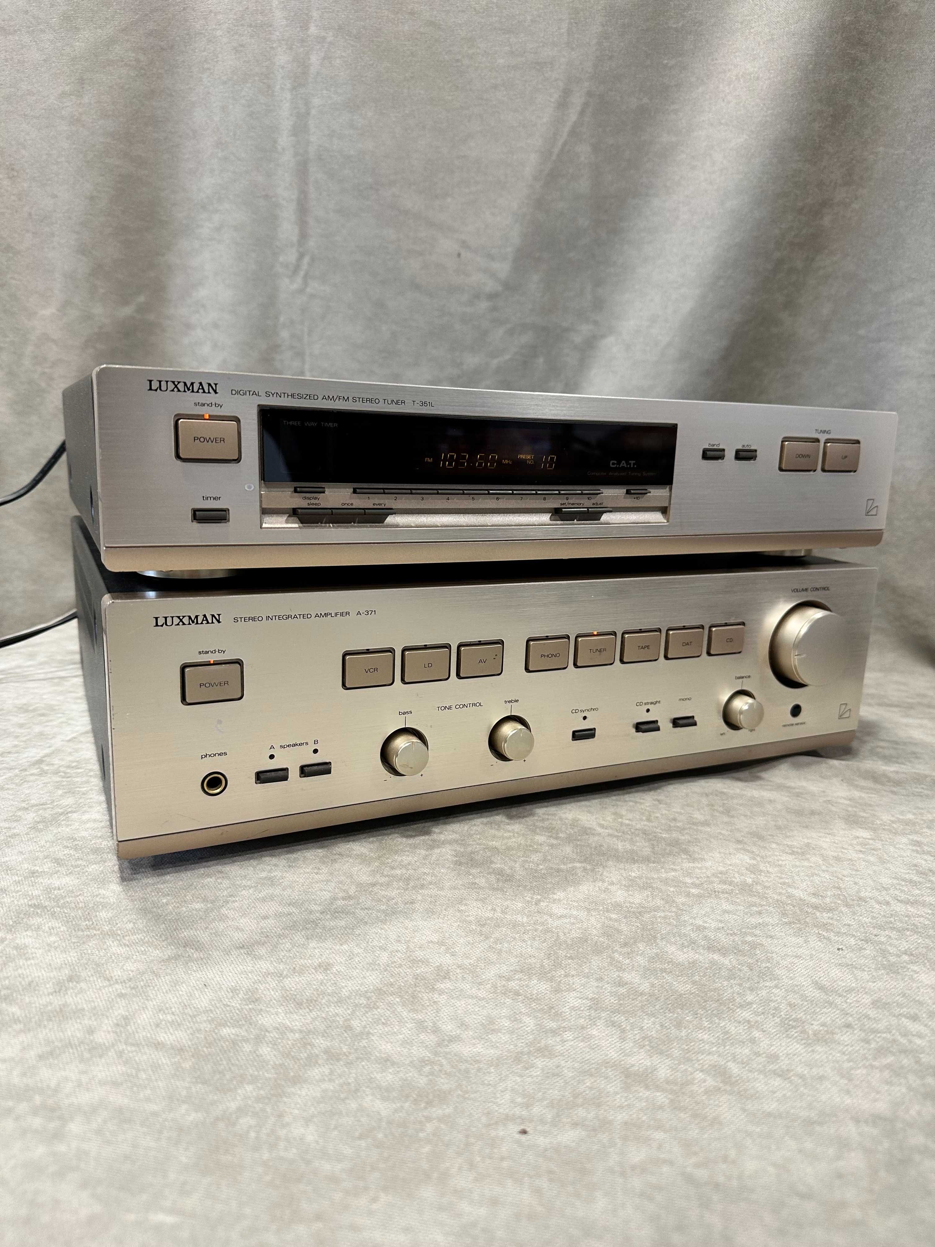 Zestaw Stereo LUXMAN wzmacniacz A-371, Tuner Luxman T - 351 T