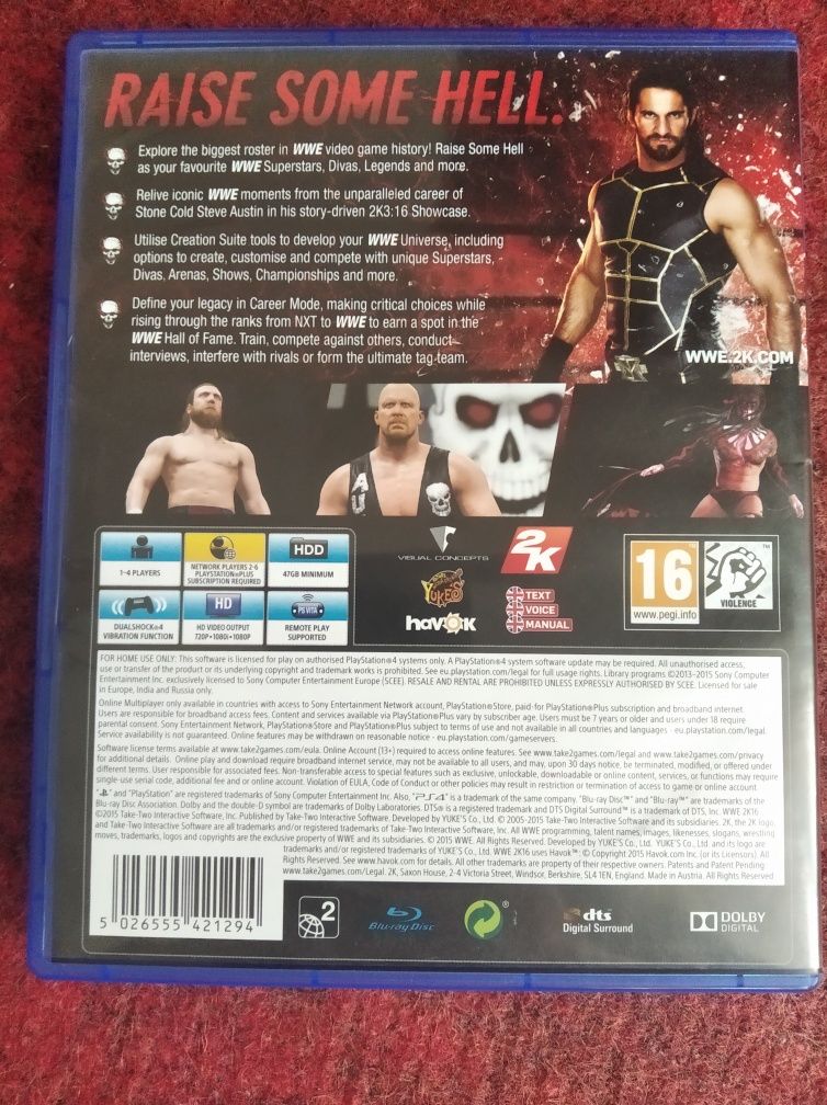 Vendo Jogo para PS4 - WWE 2k16