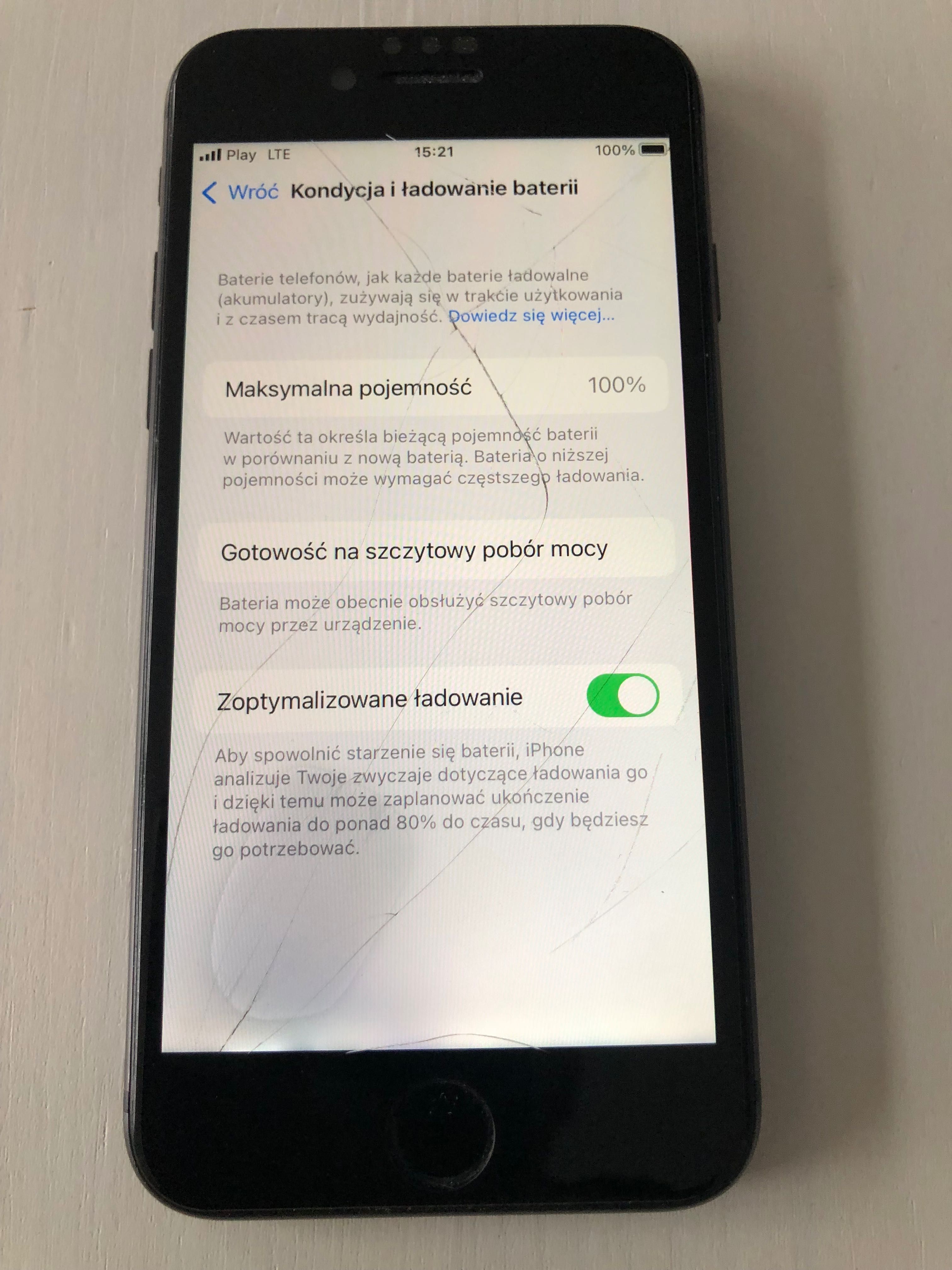 IPhone 8 64GB 100% Bateria Czarny