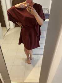 Sukienka bordo burgund czerwona oversize