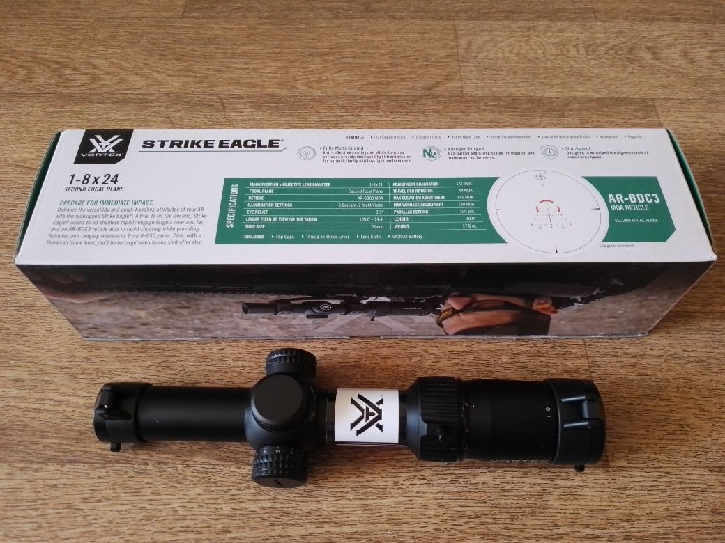 Прицел оптический Vortex Strike Eagle 1-8x24 AR-BDC3 (MOA)