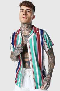 Шведка/рубашка BoohooMAN - Revere Stripe Shirt