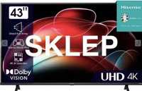 Hisense 43" 43E6KT 4K UHD HDR10 Smart TV Dolby Virtual X led