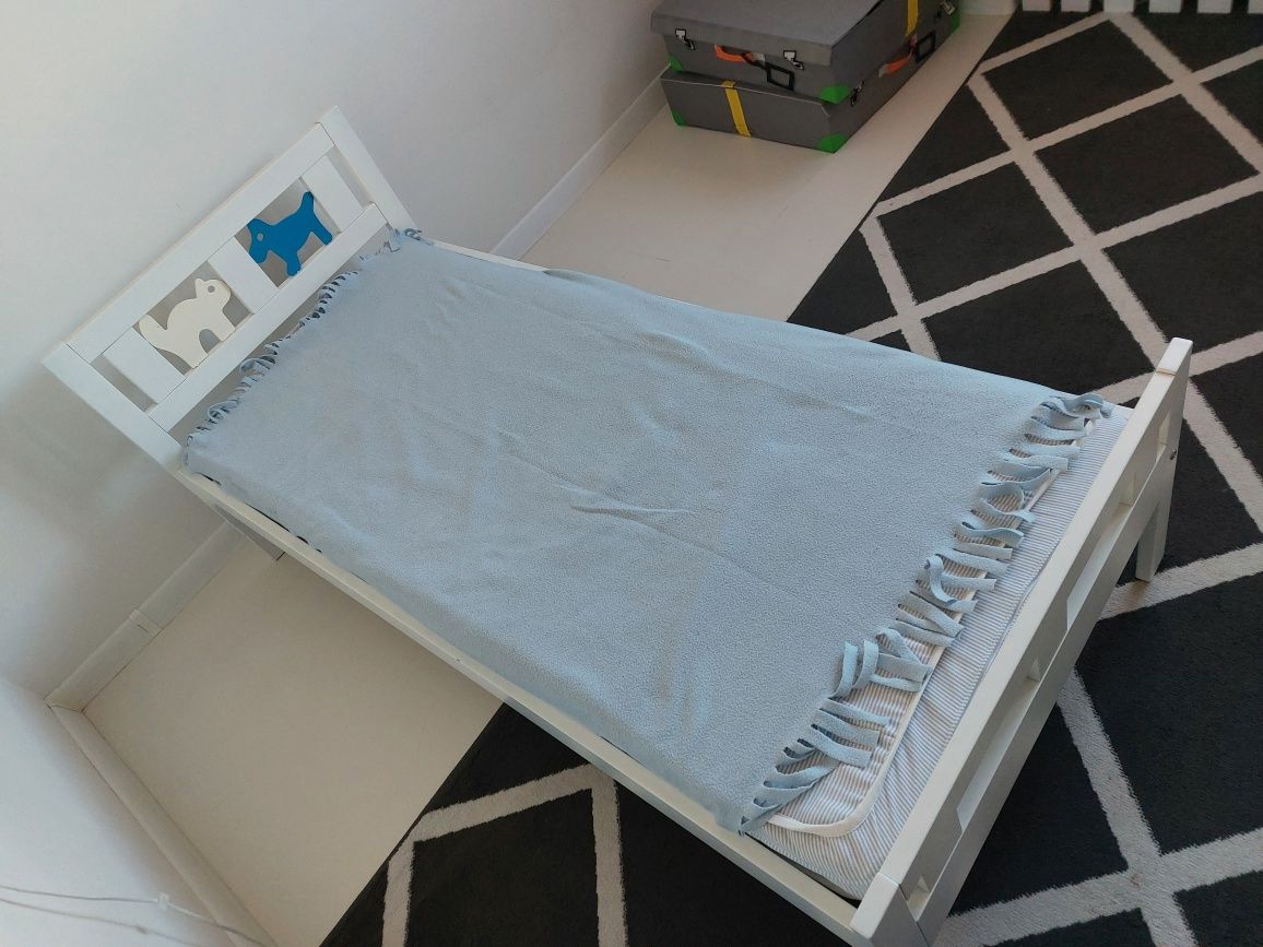 Łóżeczko Ikea kritter rama z dnem listew biała 70x160
