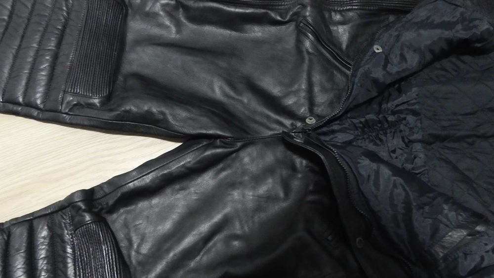 Jardineiras de cabedal - motard (tamanho M - 1,75/79Kg)