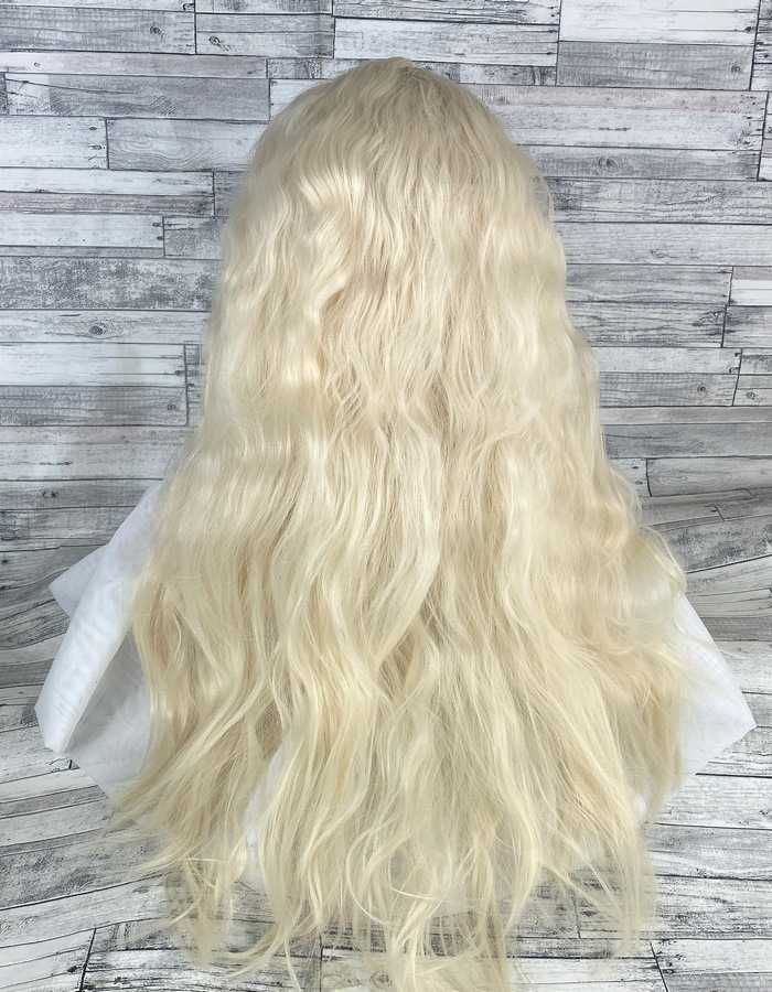 парик блонд с пробором без челки гофре волнистый уценка
