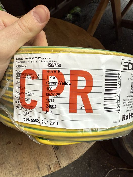 Кабель ПВ3 Італия 1*10 , 1*6 Всі Види Мідний