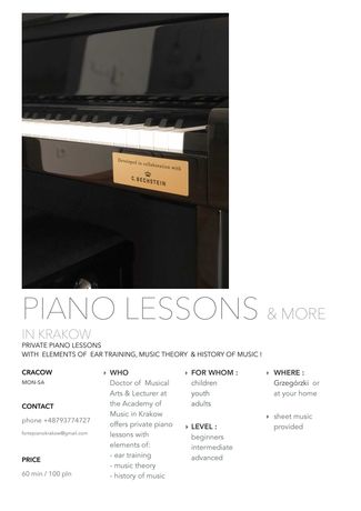 Lekcje gry na Pianinie / Piano Lessons in Krakow !!