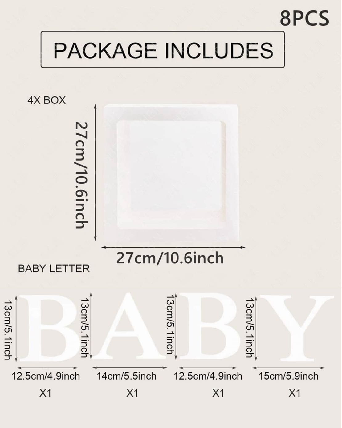 Cubos Baby Shower / Chá de Revelação Bebé