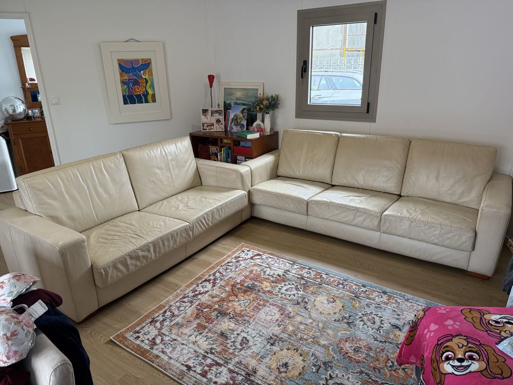 Conjunto sofas bege