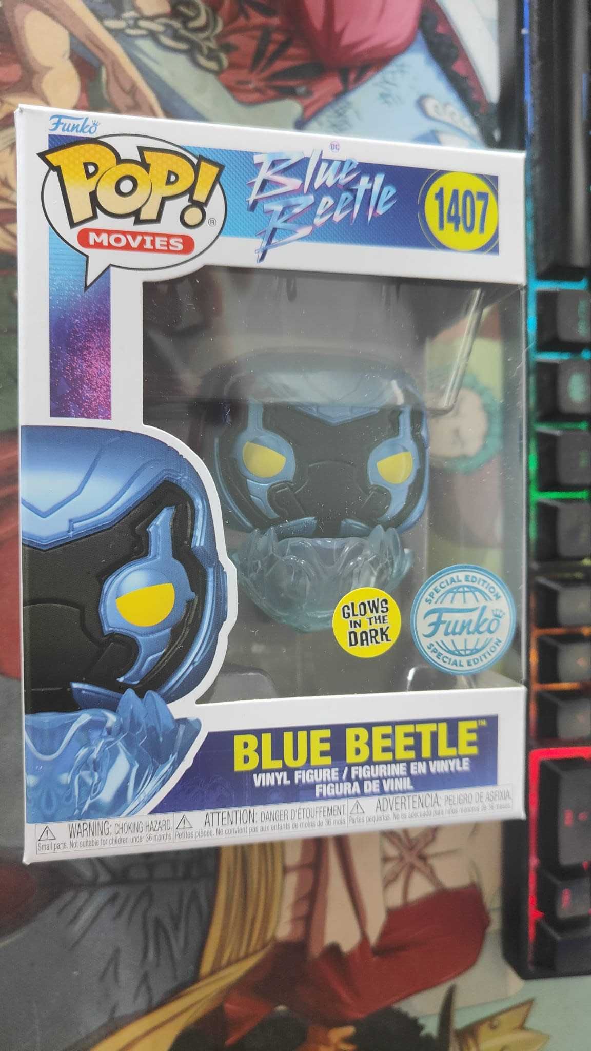 Funko POP! Blue Beetle - Blue Beetle (GITD) #1407 Exclusive