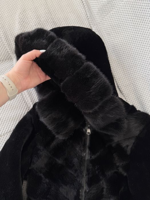 Шуба норка+цигейка норкова шуба