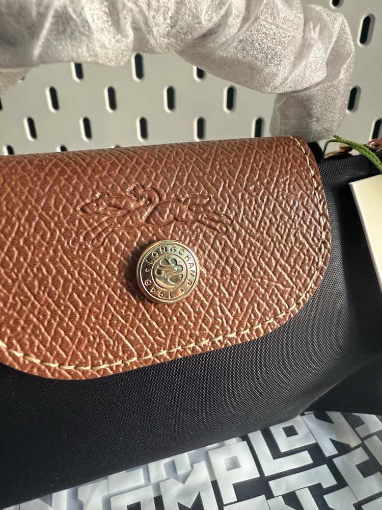 Mini Longchamp Le Pliage XS preta
