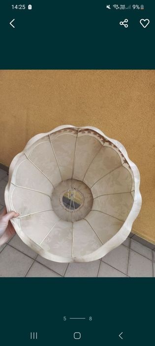 Duży starodawny klosz abażur do lampy antykŚrednica dolna 49cm
Średnic