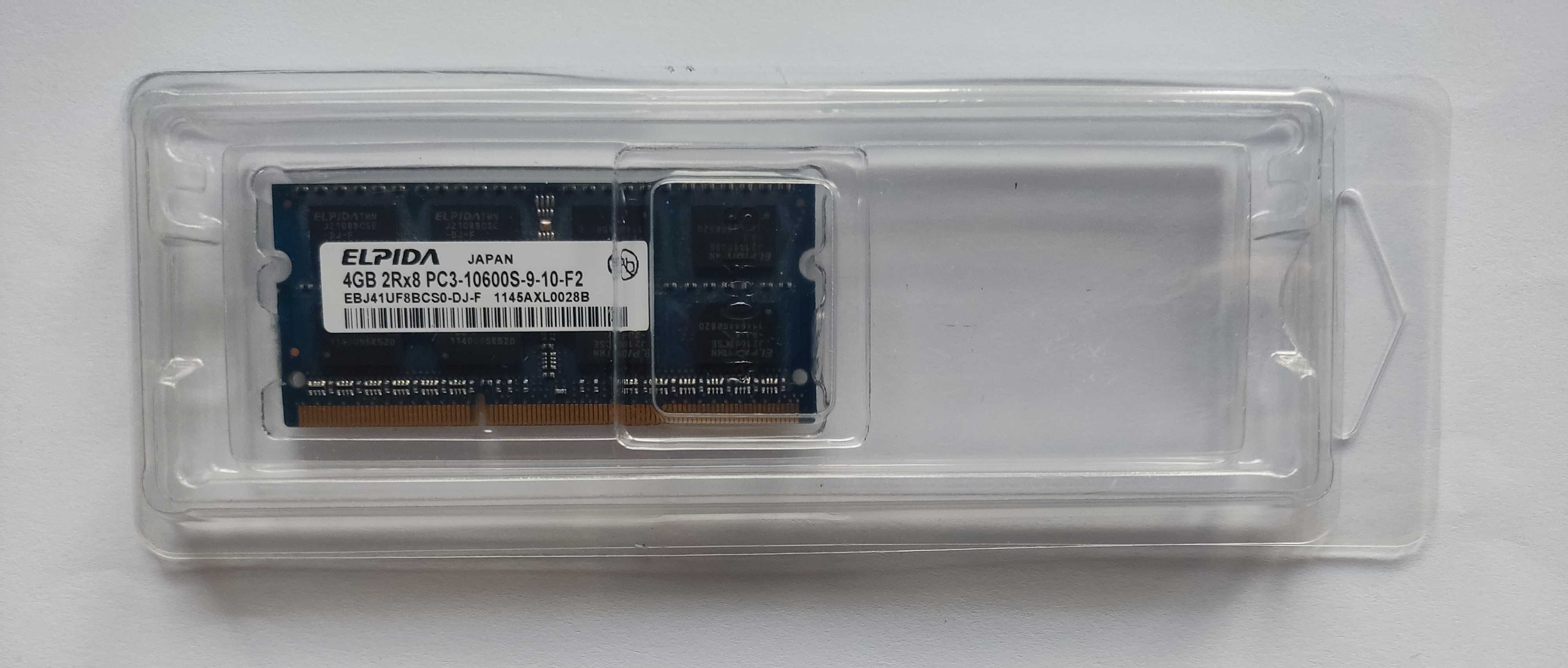 Pamięć Ram DDR3 Elpida 4GB 2Rx8 PC3-10600S-9-10-F2 + USB-C