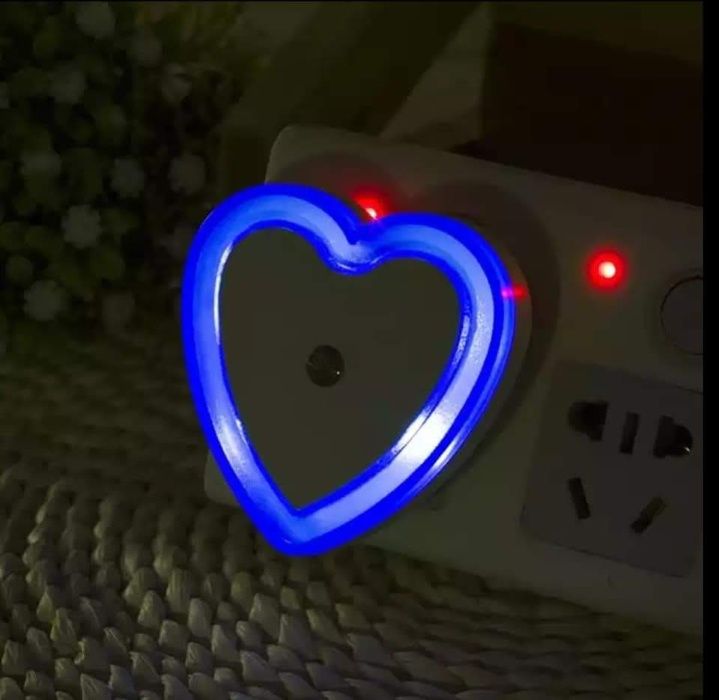 Led ночник с датчиком света "сердце"
