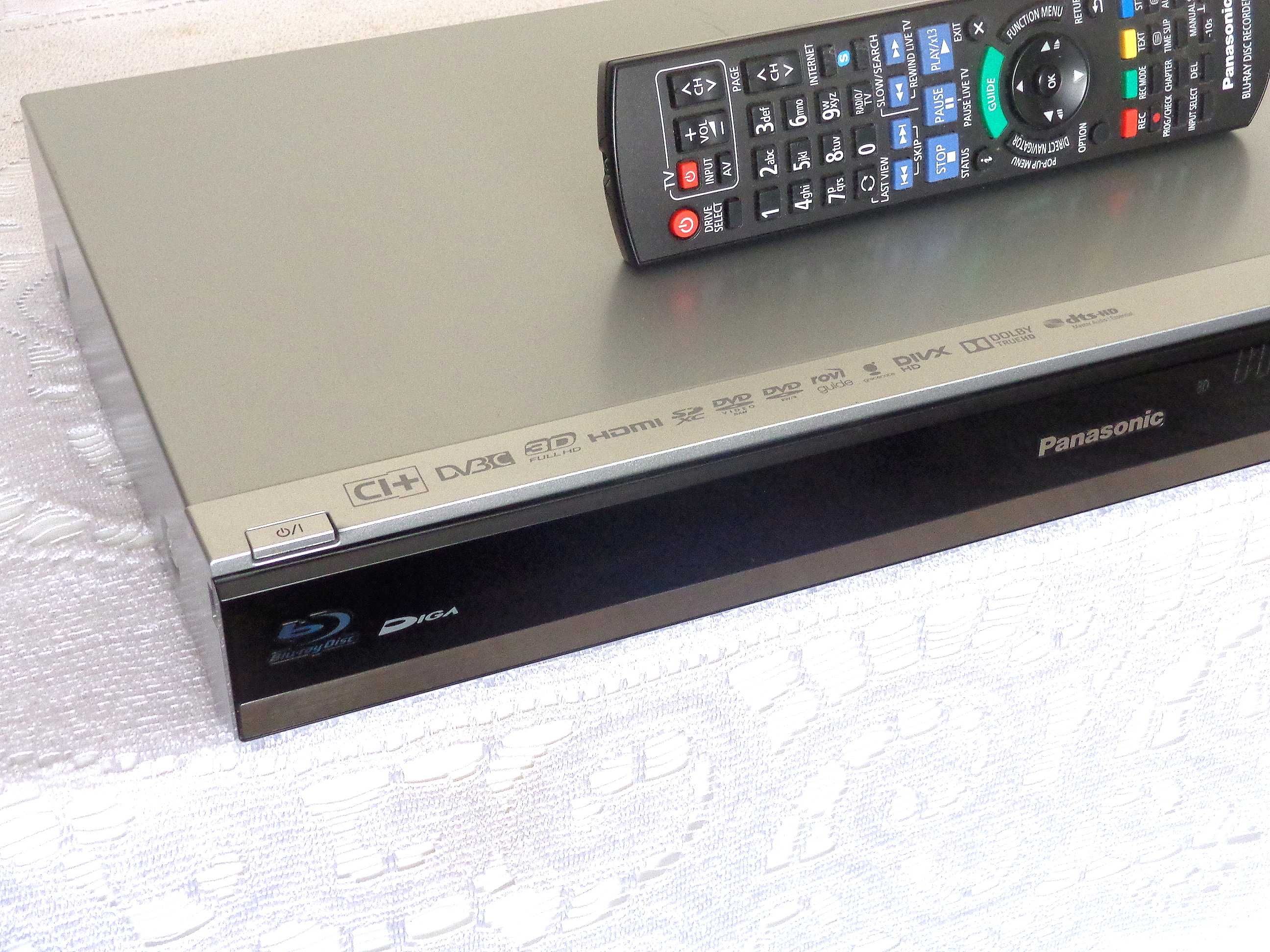 PANASONIC Nagrywarka DVD Blu-Ray 3D USB HDMI 500GB