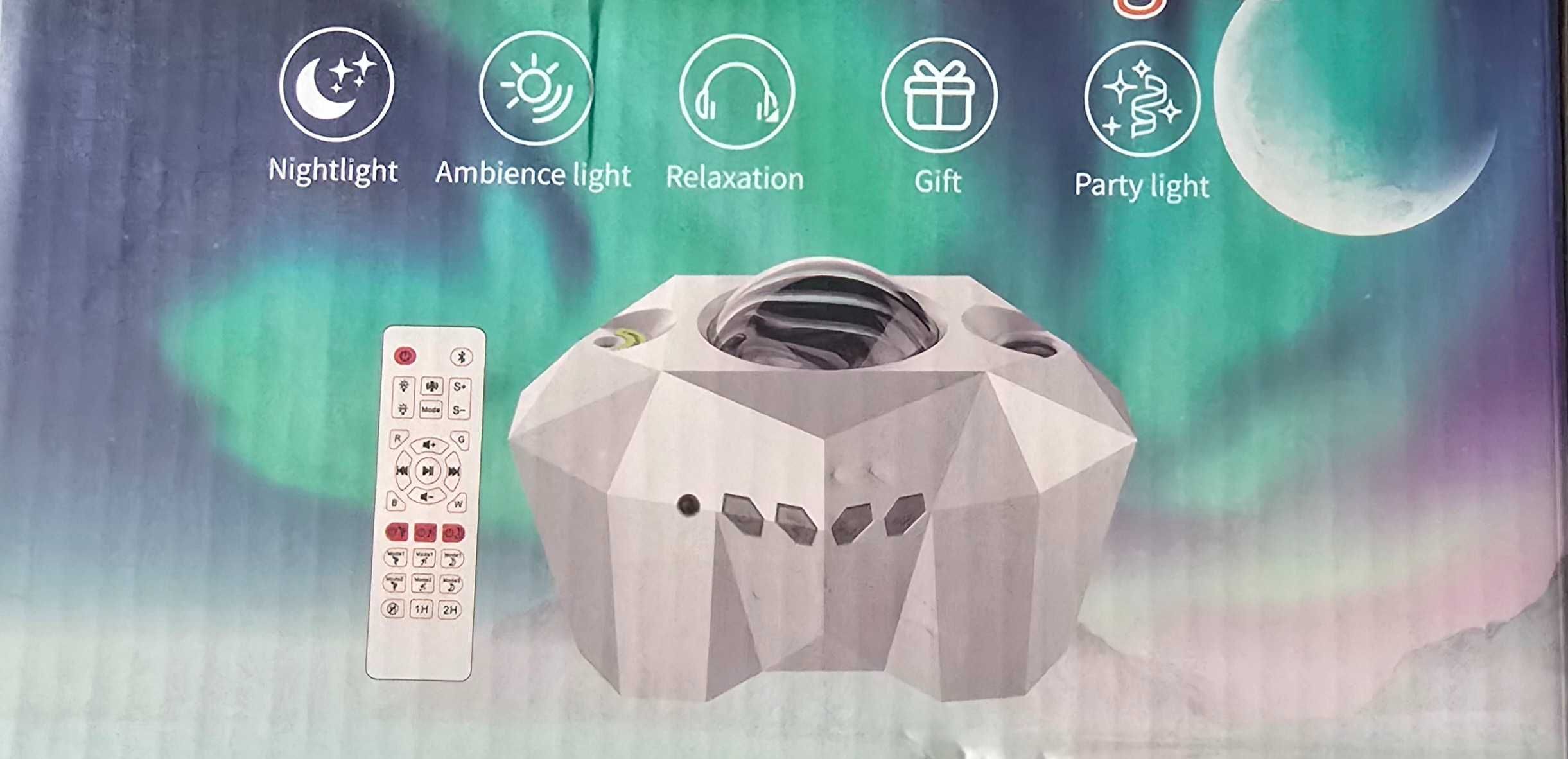 Projektor Gwiazd Aurora LED - Lampka Nocna Głośnik Bluetooth Prezent
