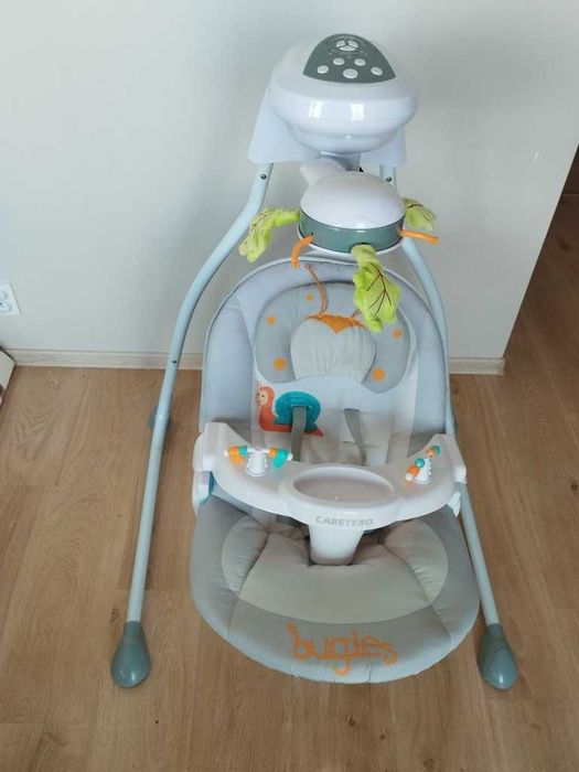 Bujaczek Bugies szary w świetnym stanie HUŚTAWKA Elektryczna do 12 kg