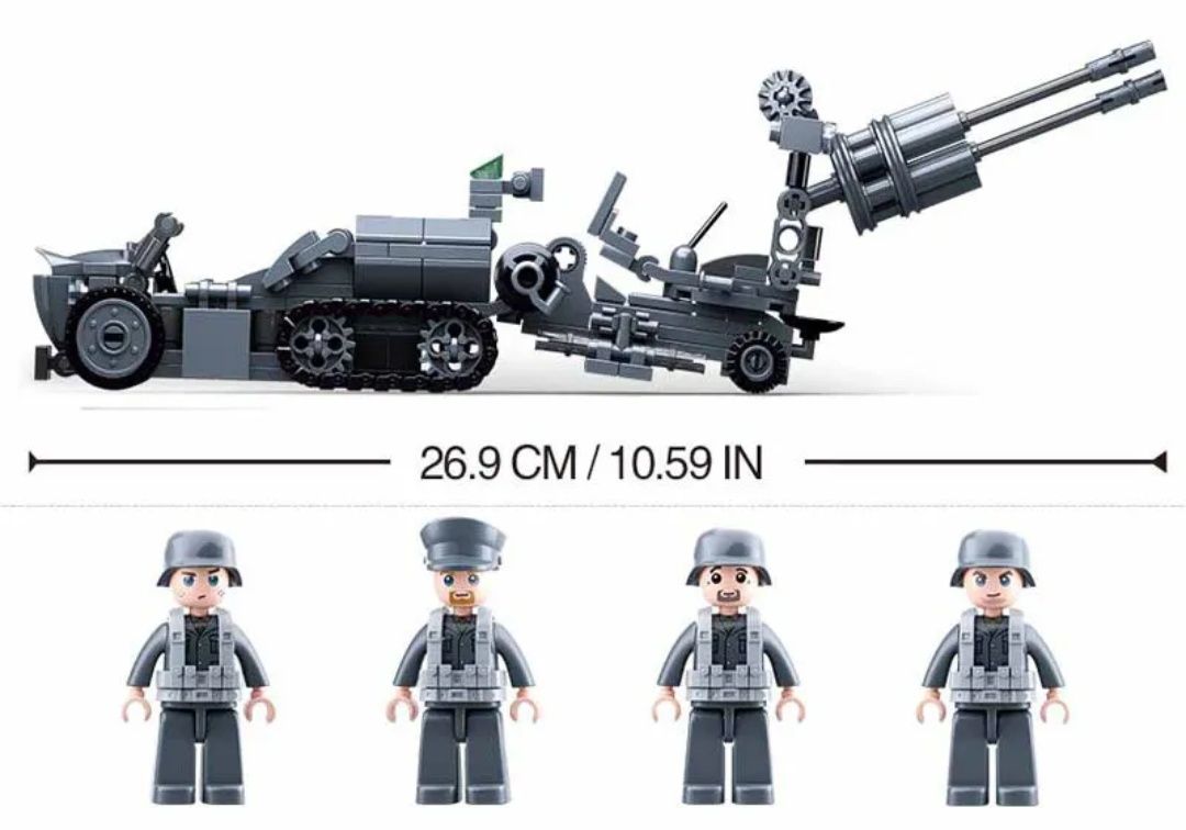 Конструктор 4 в 1 Sluban M38-B0681 "Немецкая военная техника", 368 дет