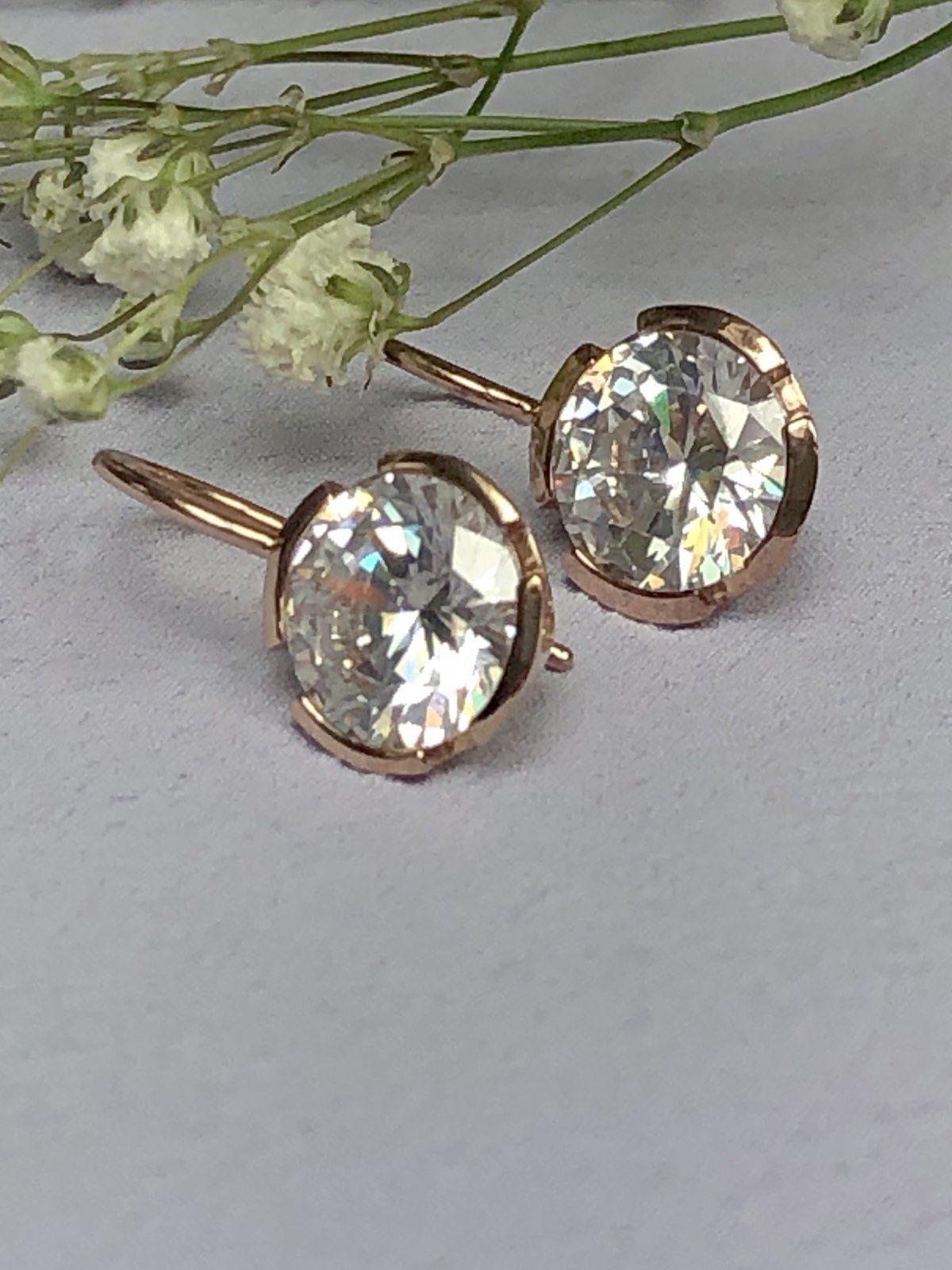 Сережки, кульчики, позолота-срібло, цирконій. Thomas Sabo, Sif Jakobs