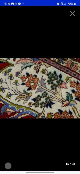 Tapete Oriental - TABRIZ original C/ CERTIFICADO 3.40cm/2.40cm