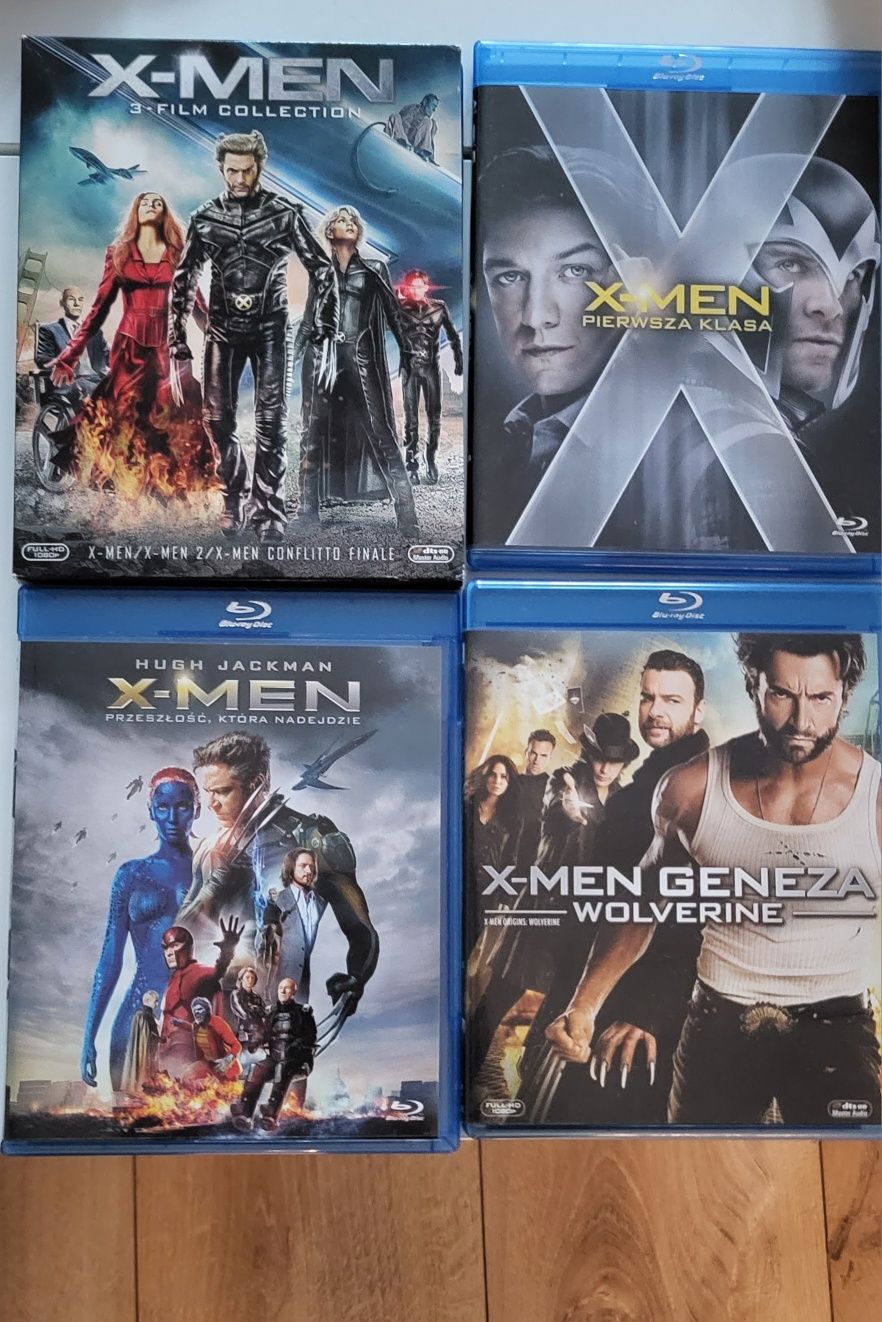 Kolekcja filmów Marvel X-MEN Blu-Ray.
