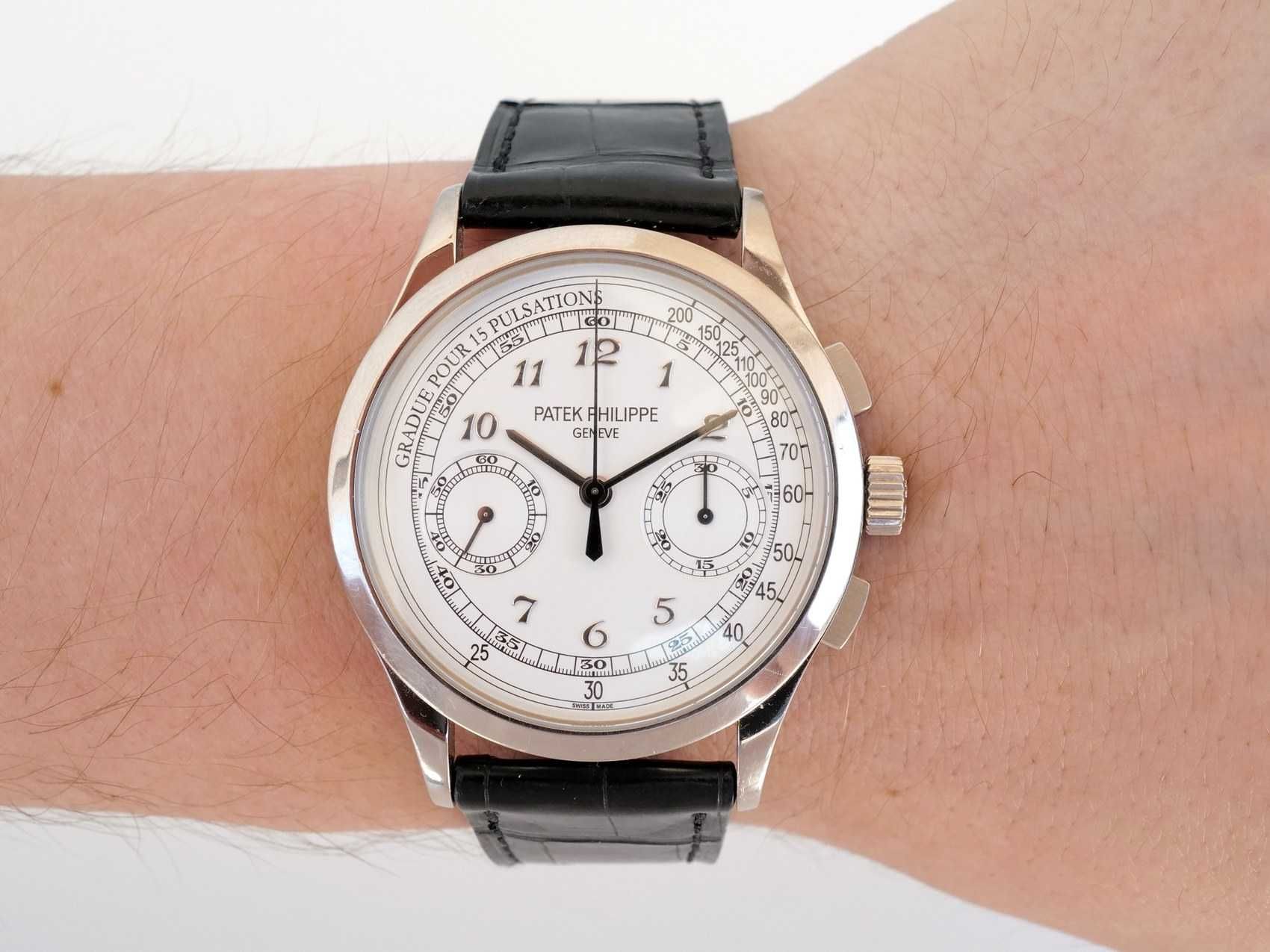 Patek Philippe Chronograph Complications Chronograph 18K White Gold