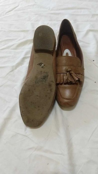 мужские Кожаные удобные туфли лоферы 43р. 28 см.