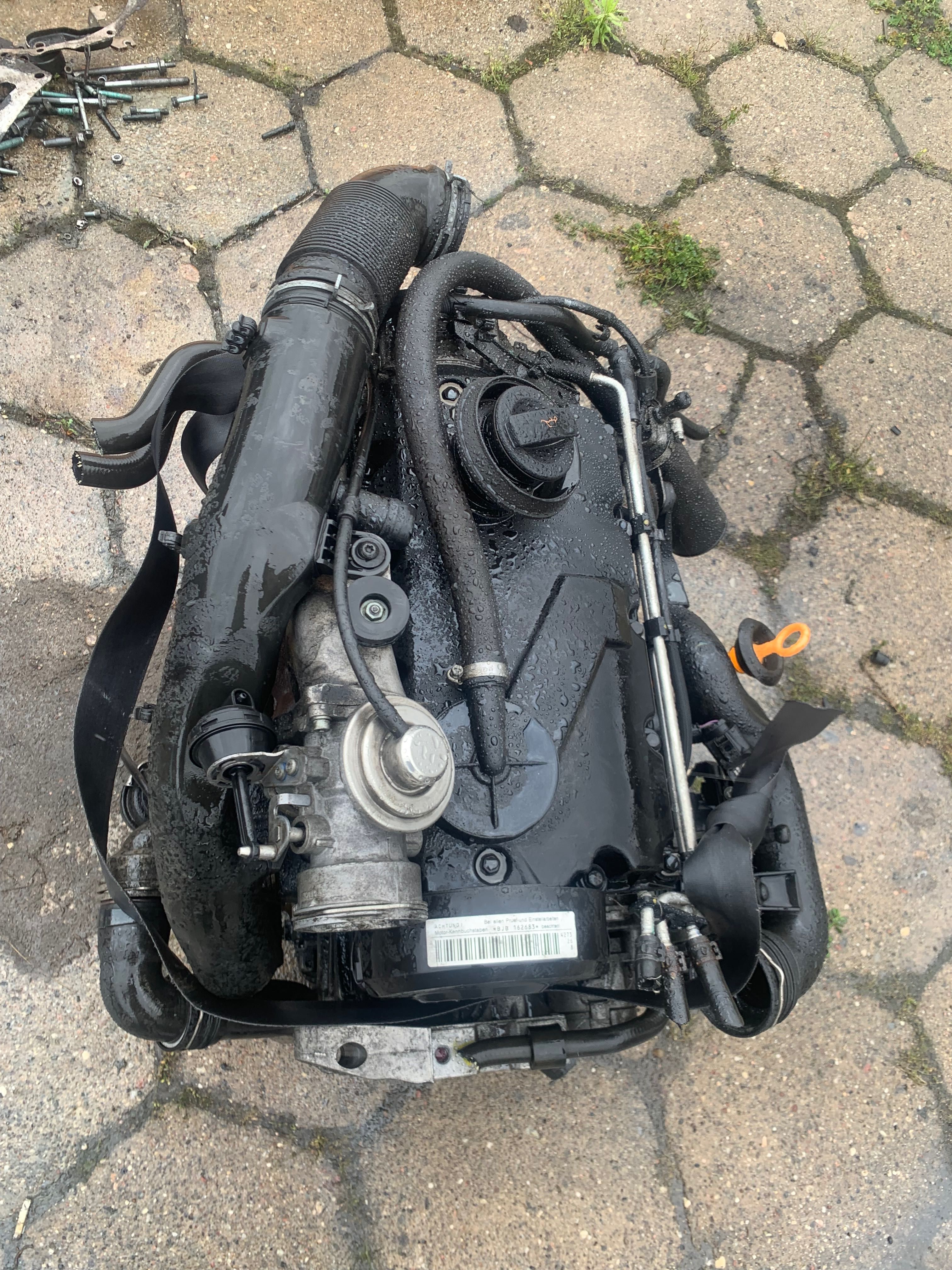 Silnik VW Skoda Caddy Seat 1.9 TDI BJB kompletny z osprzętem