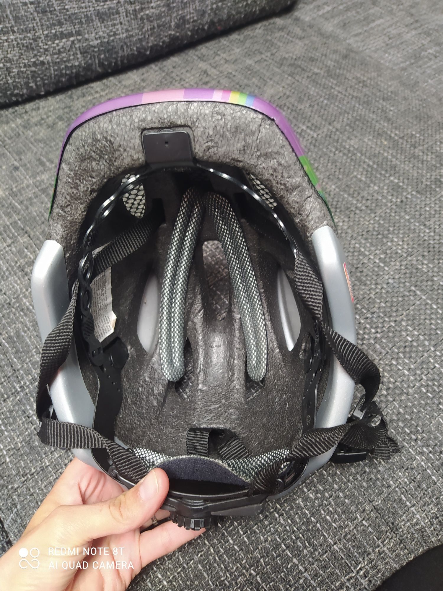 Kask dziecięcy XS fioletowy konik