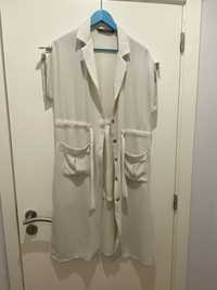 Vestido/Kimono branco da Zara tam. S