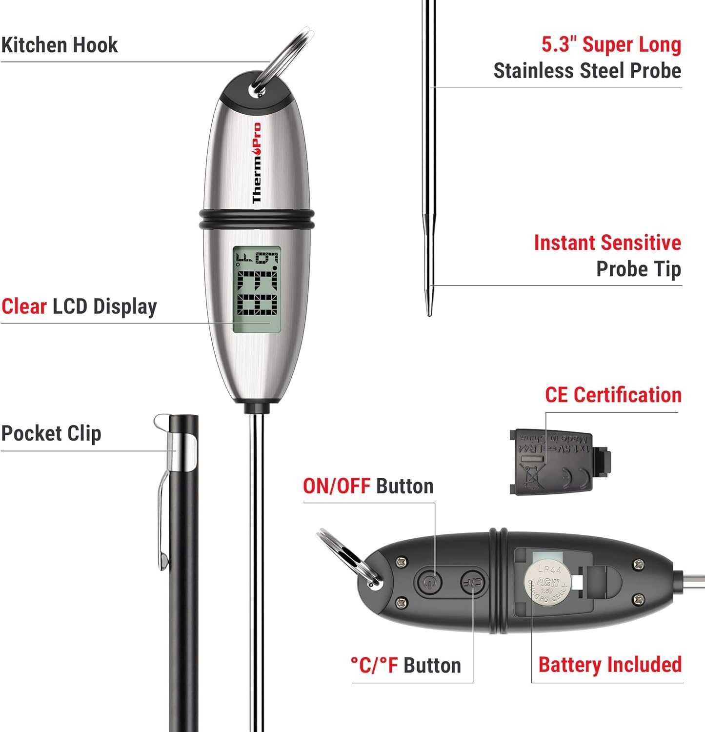 Termometro digital de carne ThermoPro TP02S