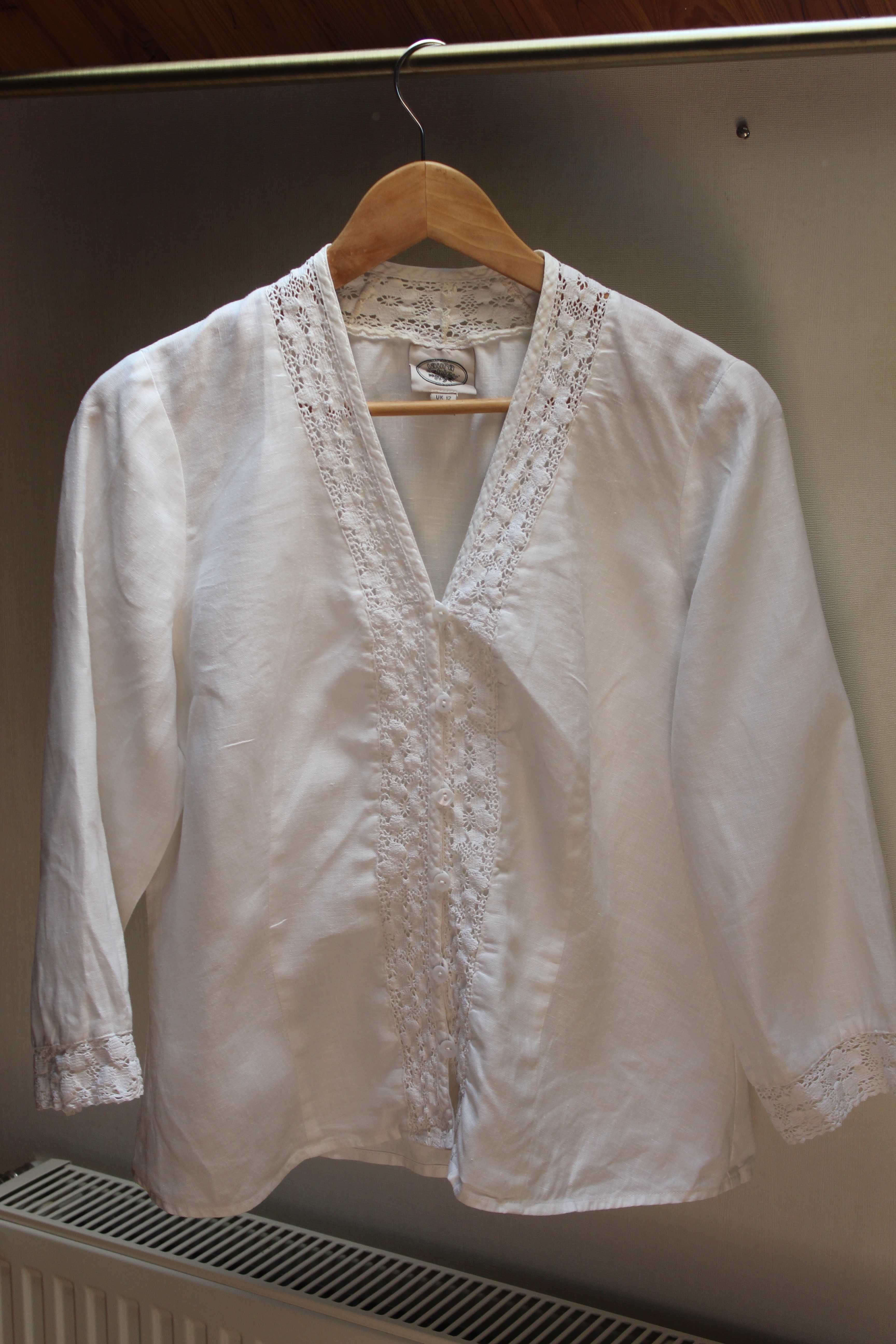Блуза, рубашка, лен, Laura Ashley, р 12, 46-48, скидка