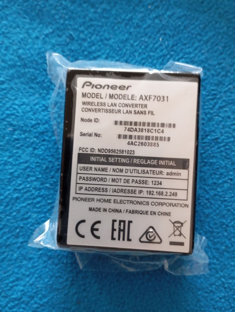Adapter Wi-Fi Pioneer AXF 7031.