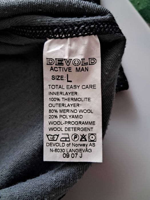 Koszulka termiczna Devold merino wool, longsleeve r. L