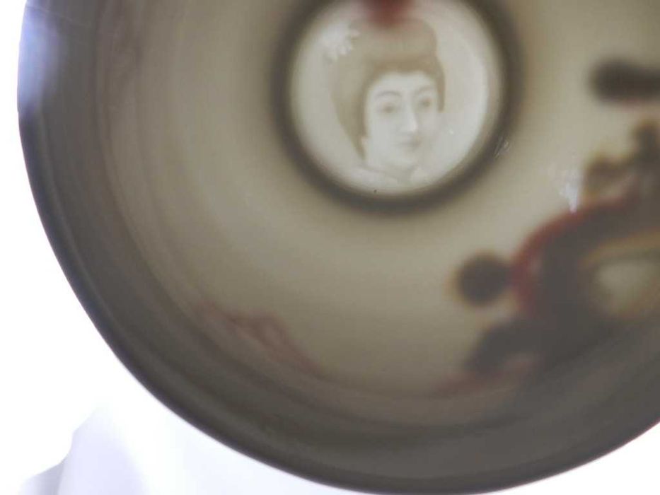 Japoński zestaw śniadaniowy ręcznie malowany litofania gejszy Mannan