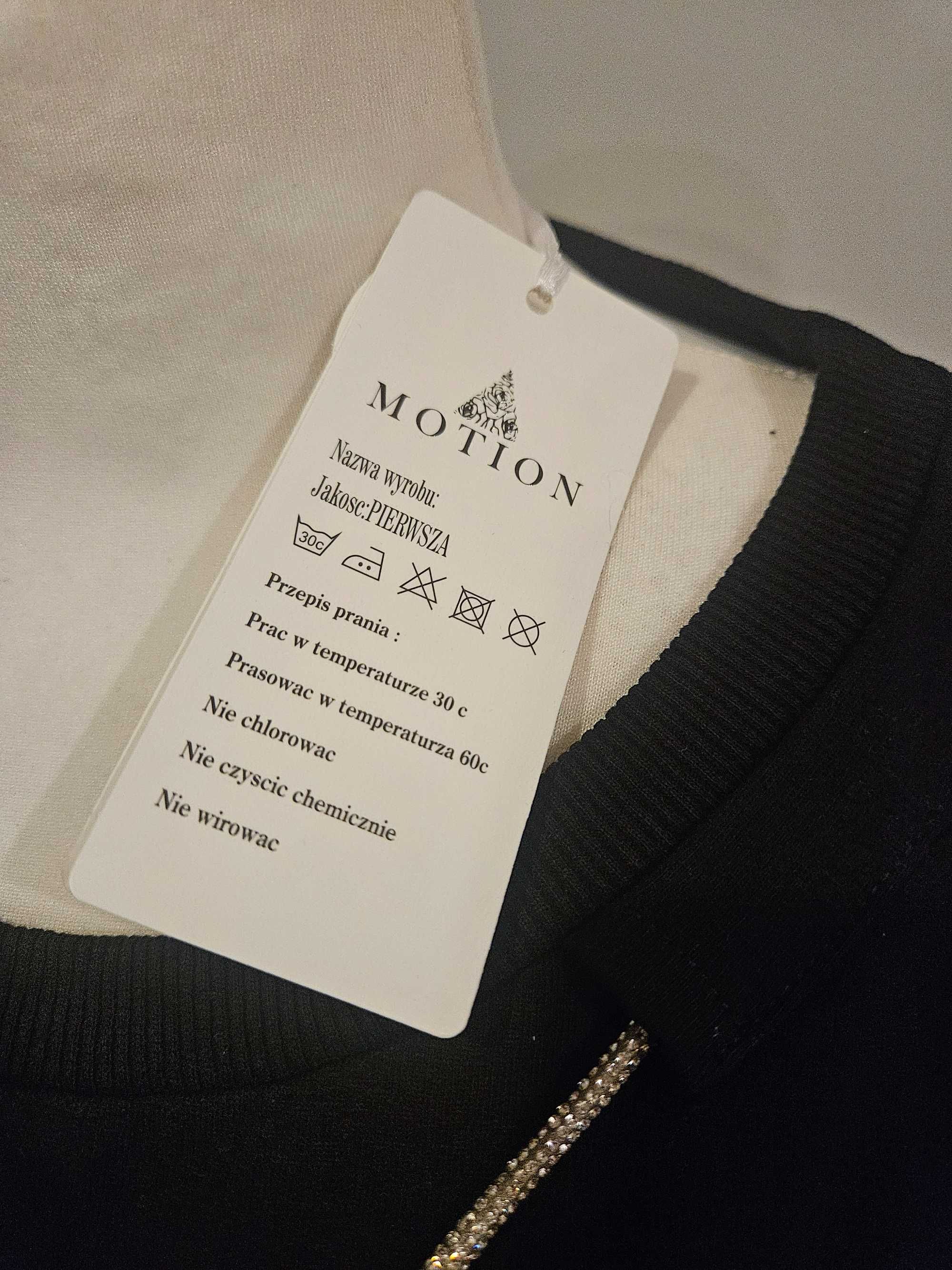 Bluza czarna srebrny lancuszek m nowa z metką
